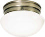 SATCO/NUVO 1-Light 8 Inch Flush Mount Small White Mushroom (SF77-921)