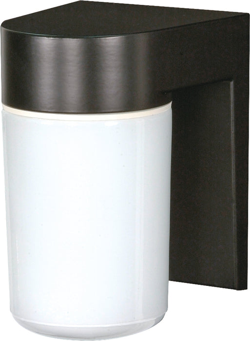 SATCO/NUVO 1-Light 8 Inch Utility Wall Mount With White Glass Cylinder (SF77-137)