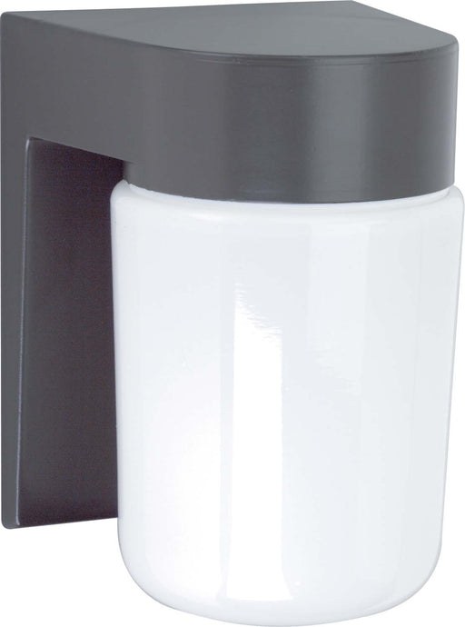 SATCO/NUVO 1-Light 8 Inch Utility Wall Mount With White Glass Cylinder (SF77-138)
