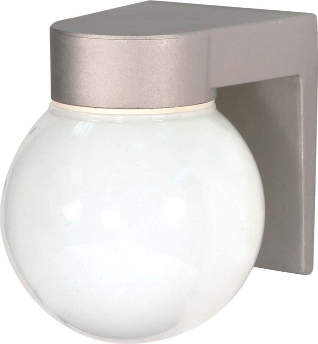 SATCO/NUVO 1-Light 8 Inch Utility Wall Mount With White Glass Globe (SF77-139)