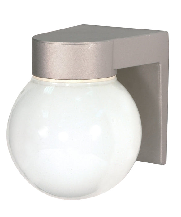 SATCO/NUVO 1-Light 8 Inch Utility Wall Mount With White Glass Globe (SF77-139)