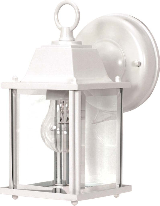 SATCO/NUVO 1-Light 9 Inch Wall Lantern Cube Lantern With Clear Beveled Glass (60-636)