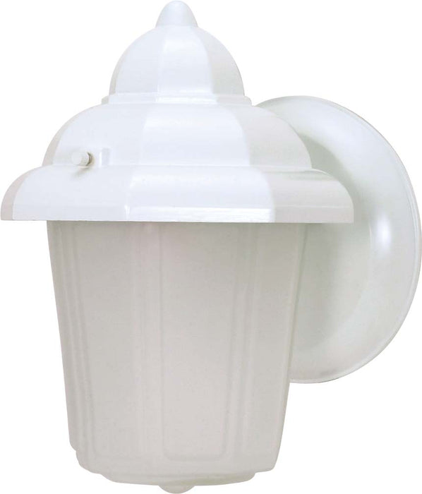 SATCO/NUVO 1-Light 9 Inch Wall Lantern Hood Lantern With Satin Frosted Glass (60-639)