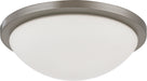 SATCO/NUVO Button LED 13 Inch Flush Mount Fixture Brushed Nickel Finish Lamps Included (62-1043)