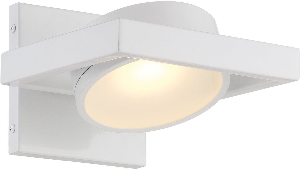 SATCO/NUVO Hawk LED Pivoting Head Wall Sconce White Finish Lamp Included (62-992)