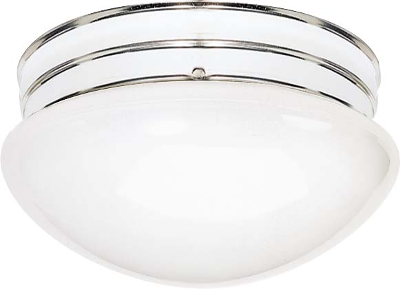 SATCO/NUVO 2-Light 12 Inch Flush Mount Large White Mushroom (SF77-347)