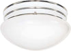 SATCO/NUVO 2 Light-12 Inch-Ceiling Fixture-White Square (SF77-824)