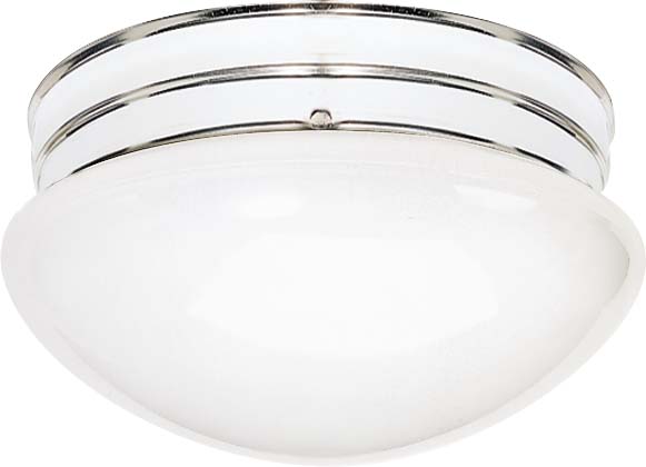 SATCO/NUVO 2 Light-12 Inch-Ceiling Fixture-White Round (SF77-823)