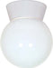 SATCO/NUVO 1-Light 8 Inch Utility Ceiling Mount With White Glass Globe (SF77-152)