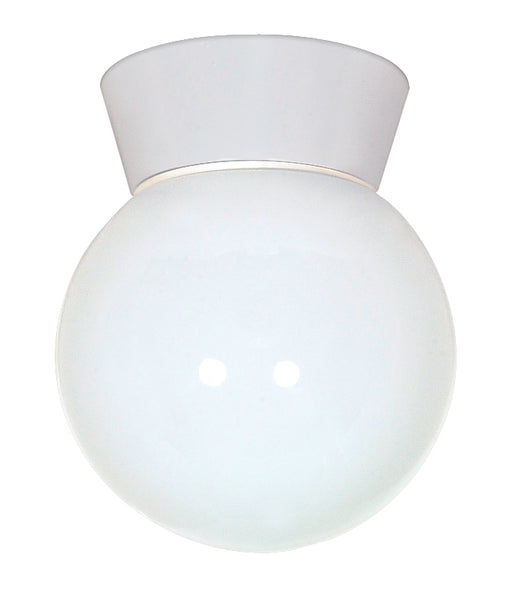 SATCO/NUVO 1-Light 8 Inch Utility Wall Mount With White Glass Globe (SF77-140)