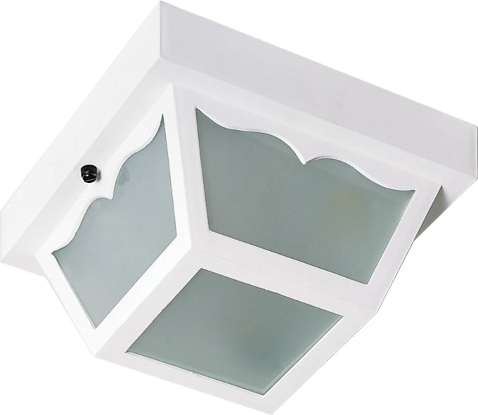 SATCO/NUVO 1-Light 8 Inch Carport Flush Mount With Frosted Acrylic Panels (SF77-835)
