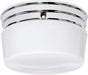 SATCO/NUVO 2-Light 8 Inch Flush Mount Medium White Drum (SF77-343)