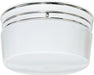 SATCO/NUVO 2-Light 10 Inch Flush Mount Large White Drum (SF77-344)