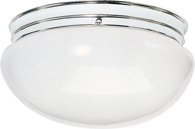 SATCO/NUVO 2-Light 12 Inch Flush Mount Large White Mushroom (SF77-347)