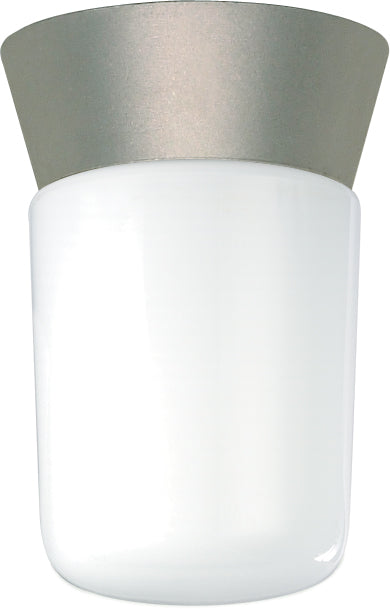 SATCO/NUVO 1 Light-8 Inch-Utility Ceiling Mount With White Glass Cylinder (SF77-155)