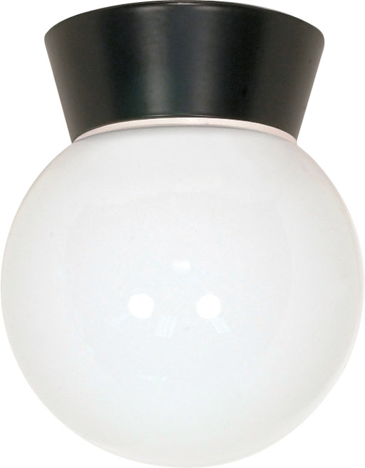 SATCO/NUVO 1-Light 8 Inch Utility Ceiling Mount With White Glass Globe (SF77-157)
