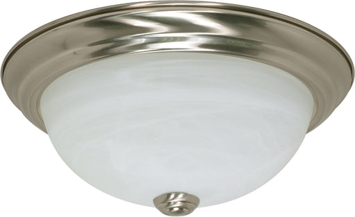 SATCO/NUVO 2-Light 11 Inch Flush Mount Alabaster Glass Color Retail Packaging (60-6000)