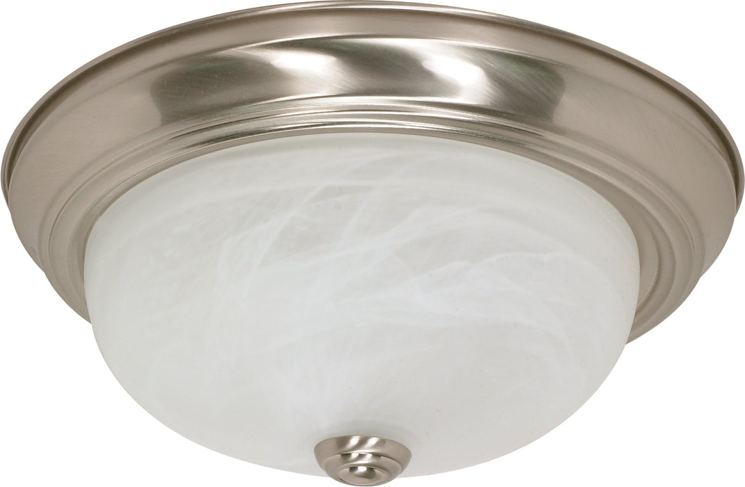SATCO/NUVO 2-Light 13 Inch Flush Mount Alabaster Glass Color Retail Packaging (60-6001)