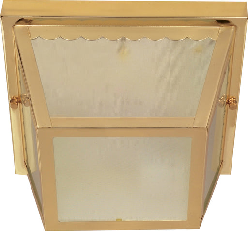 SATCO/NUVO 2-Light 10 Inch Carport Flush Mount With Textured Frosted Glass (60-471)