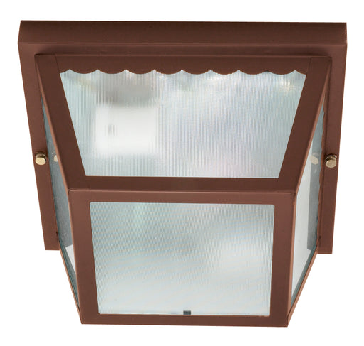 SATCO/NUVO 2-Light 10 Inch Carport Flush Mount With Textured Frosted Glass (60-472)
