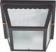 SATCO/NUVO 2-Light 10 Inch Carport Flush Mount With Textured Frosted Glass (60-473)