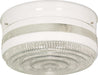 SATCO/NUVO 2-Light 10 Inch Flush Mount Large Crystal / White Drum (SF77-099)