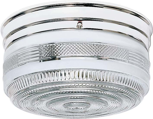 SATCO/NUVO 2 Light-10 Inch Flush Mount Large Crystal/White Drum (SF77-102)