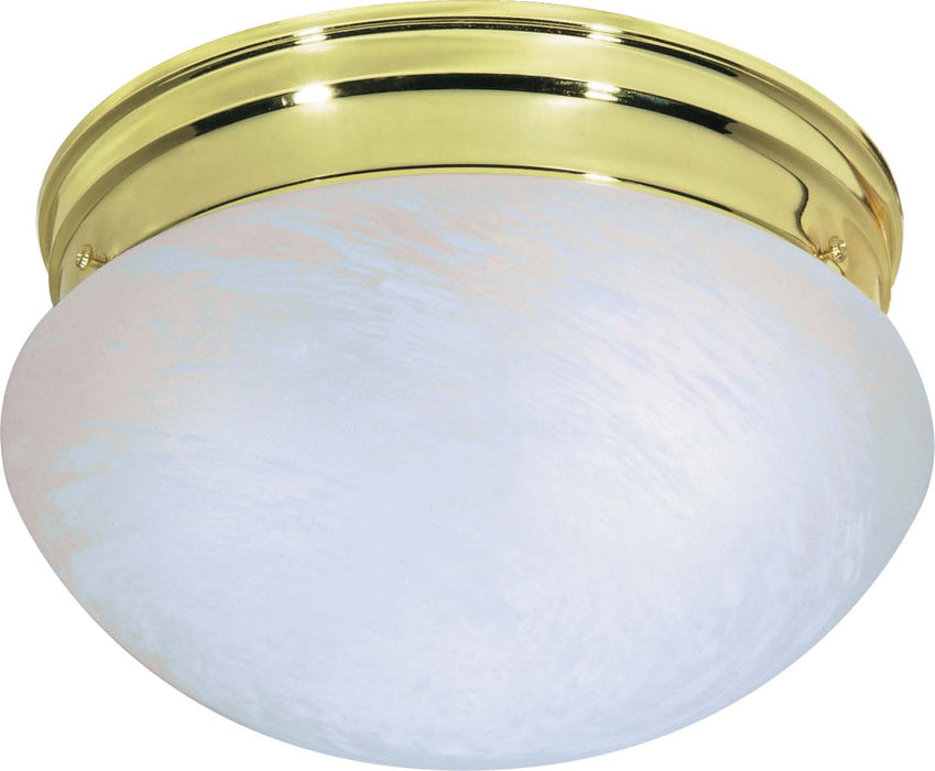 SATCO/NUVO 2-Light 10 Inch Flush Mount Medium Alabaster Mushroom (SF76-675)