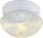 SATCO/NUVO 2 Light-10 Inch Flush Mount Medium Clear Ribbed Mushroom (SF76-253)