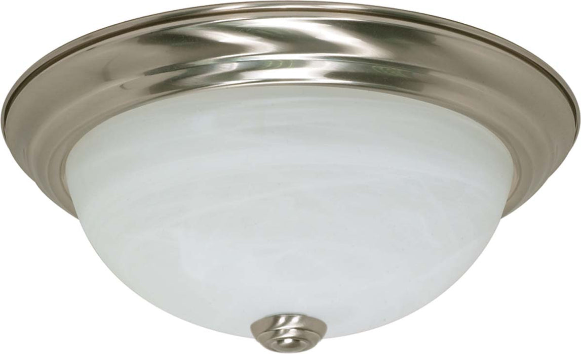 SATCO/NUVO 2-Light 11 Inch Flush Mount Alabaster Glass (60-197)