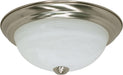 SATCO/NUVO 2-Light 11 Inch Flush Mount Alabaster Glass (60-197)