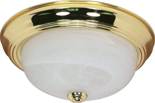 SATCO/NUVO 2-Light 11 Inch Flush Mount Alabaster Glass (60-213)