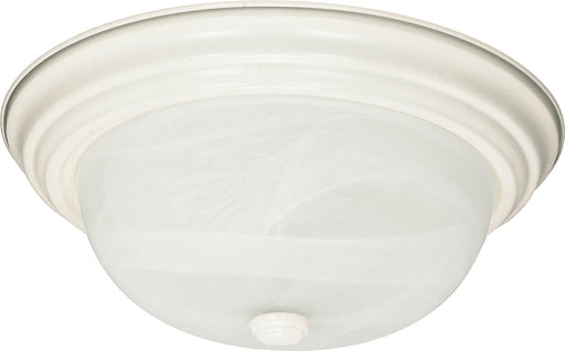 SATCO/NUVO 2-Light 11 Inch Flush Mount Alabaster Glass (60-221)