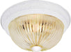 SATCO/NUVO 2 Light-11 Inch Flush Mount Clear Ribbed Glass (SF76-191)