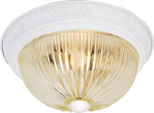 SATCO/NUVO 2 Light-11 Inch Flush Mount Clear Ribbed Glass (SF76-191)