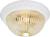 SATCO/NUVO 2 Light-11 Inch Flush Mount Clear Ribbed Glass (SF76-191)