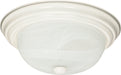 SATCO/NUVO 2-Light 11 Inch Flush Mount Alabaster Glass Color Retail Packaging (60-6004)