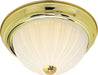 SATCO/NUVO 2 Light-11 Inch Flush Mount Frosted Melon Glass (SF76-124)