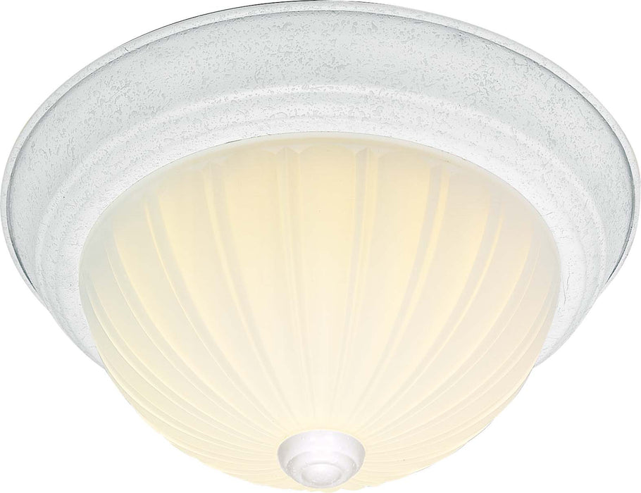 SATCO/NUVO 2 Light-11 Inch Flush Mount Frosted Melon Glass (SF76-125)