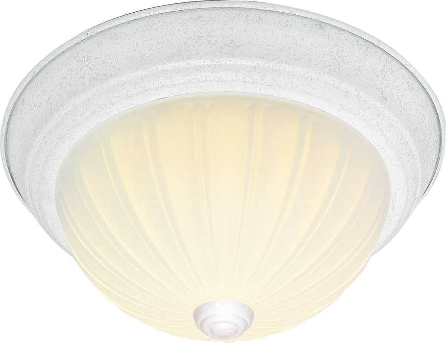 SATCO/NUVO 2 Light-11 Inch Flush Mount Frosted Melon Glass (SF76-125)