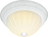 SATCO/NUVO 2 Light-11 Inch Flush Mount Frosted Melon Glass (SF76-125)