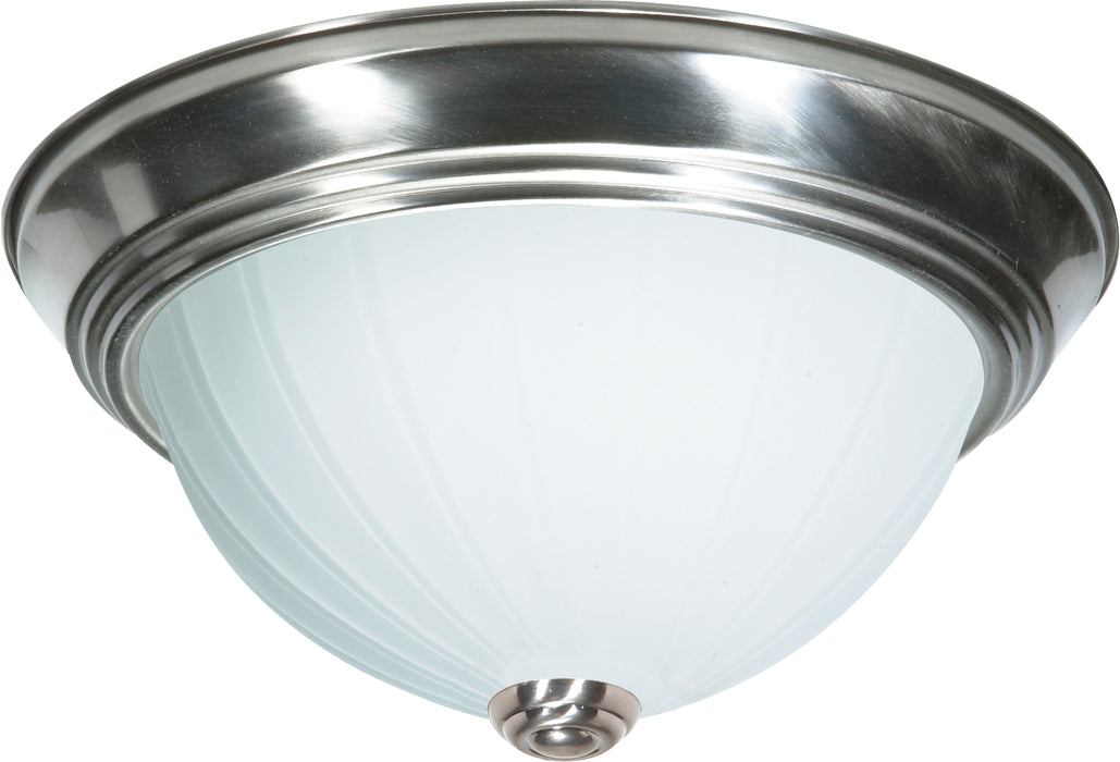 SATCO/NUVO 2 Light-11 Inch Flush Mount Frosted Melon Glass (SF76-243)
