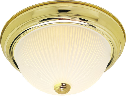 SATCO/NUVO 2 Light-11 Inch Flush Mount Frosted Ribbed (SF76-130)