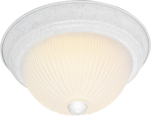 SATCO/NUVO 2 Light-11 Inch Flush Mount Frosted Ribbed (SF76-131)