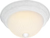 SATCO/NUVO 2 Light-11 Inch Flush Mount Frosted Ribbed (SF76-131)