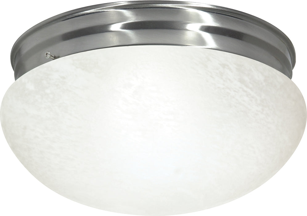 SATCO/NUVO 2-Light 12 Inch Flush Mount Large Alabaster Mushroom (SF76-677)