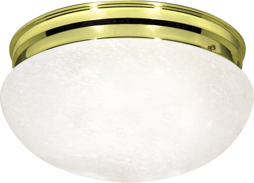 SATCO/NUVO 2-Light 12 Inch Flush Mount Large Alabaster Mushroom (SF76-678)