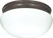 SATCO/NUVO 2 Light-12 Inch Flush Mount Large White Mushroom (SF76-604)