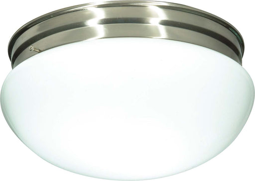 SATCO/NUVO 2 Light-12 Inch Flush Mount Large White Mushroom (SF76-605)