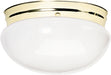 SATCO/NUVO 2-Light 12 Inch Flush Mount Large White Mushroom (SF77-986)